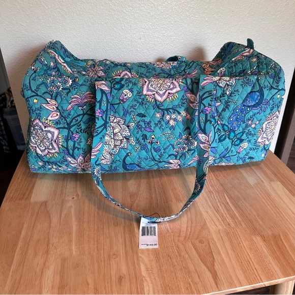 Vera Bradley Handbags - Vera Bradley Large Traveler Duffel Peacock Garden NWT